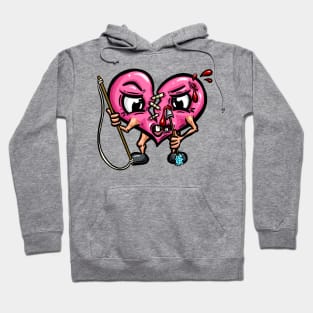 Don't Shoot Yourself in the Heart Cartoon Character Valentines Hoodie